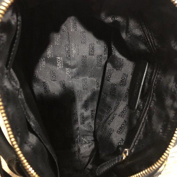 Michael Kors Sandrine Small Black Leather Satchel Crossbody Handbag - Picture 10 of 12